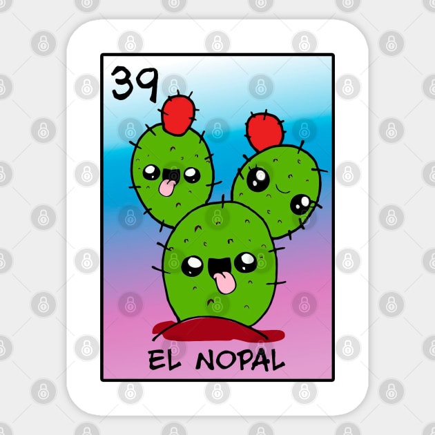 el nopal Sticker by loteriaeldiablito